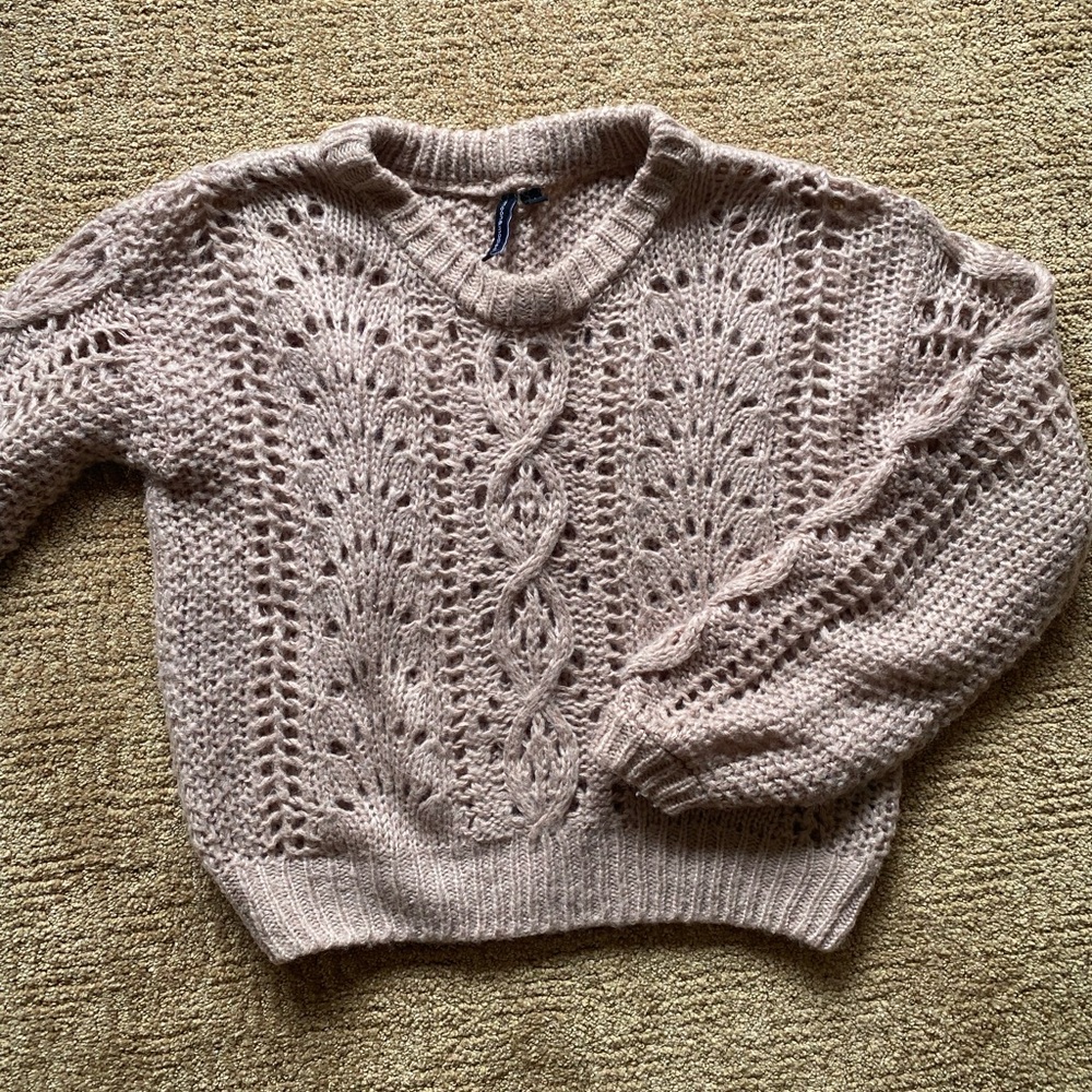 Pink knit sweater